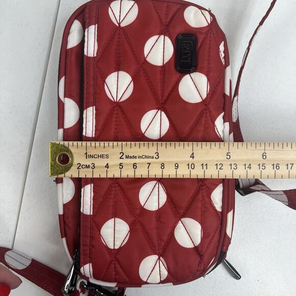 Lug Coupe XL Convertible Crossbody Fanny Pack Belt Hip Bag Minnie Red White Dot - Picture 15 of 16